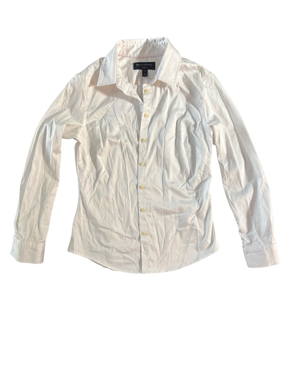 Banana Republic White Tailored Button-Up Dress Shirt Women’s Size 0P